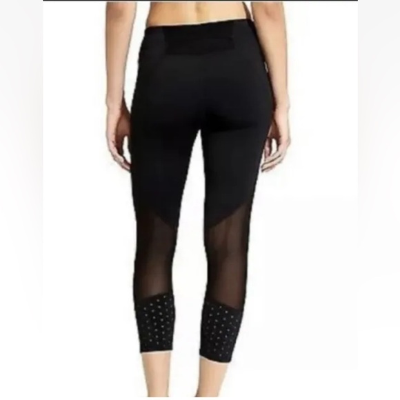 Athleta laser mesh sonar capri High Rise black leggings 9904 - Picture 3 of 14